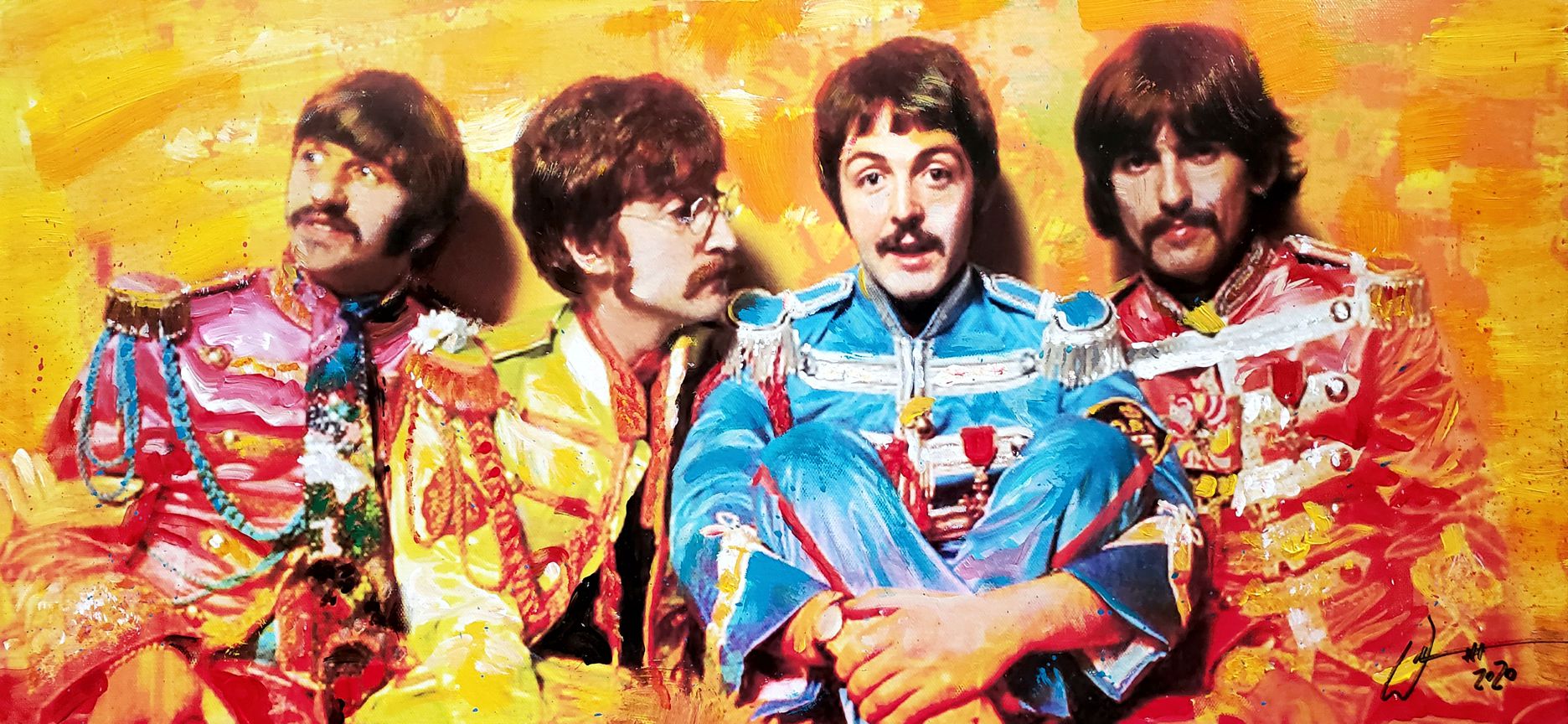 "Sgt. Pepper's" Beattles painting by artist, William III