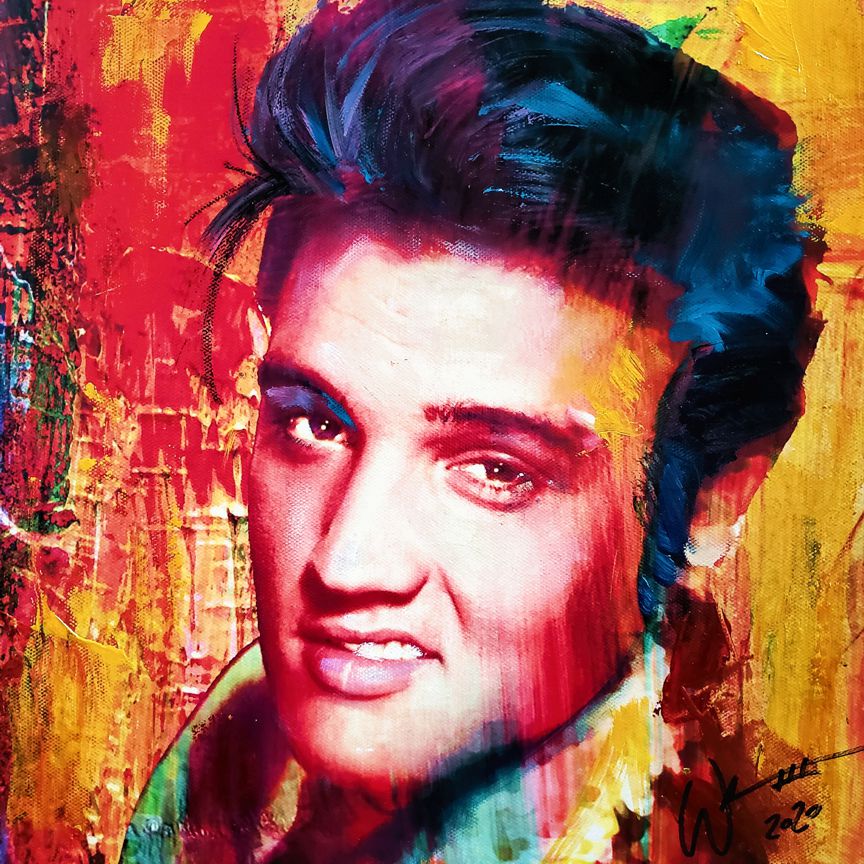 "Viva Las Vegas" Elvis Presley painting by artist, William III