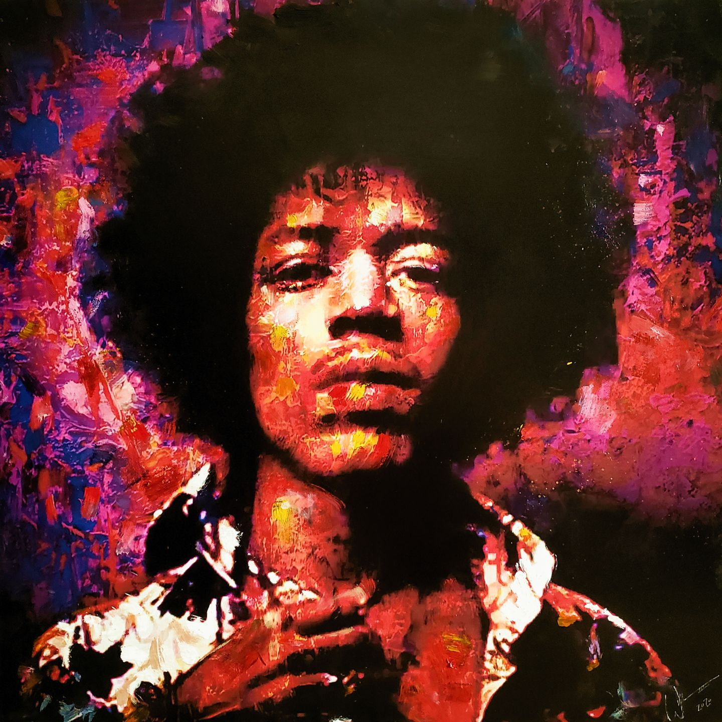 "Are You Experienced" Jimi Hendrix painting by artist, William III