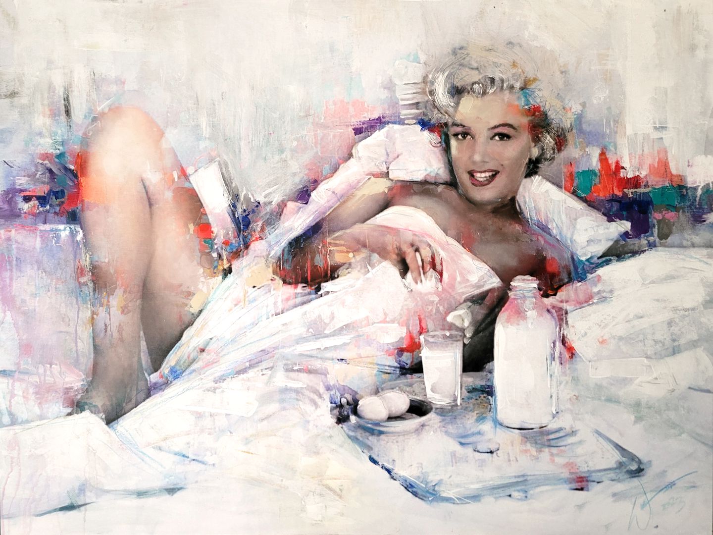 'Breakfast in Bed' (Marilyn Monroe) painting by artist, William III