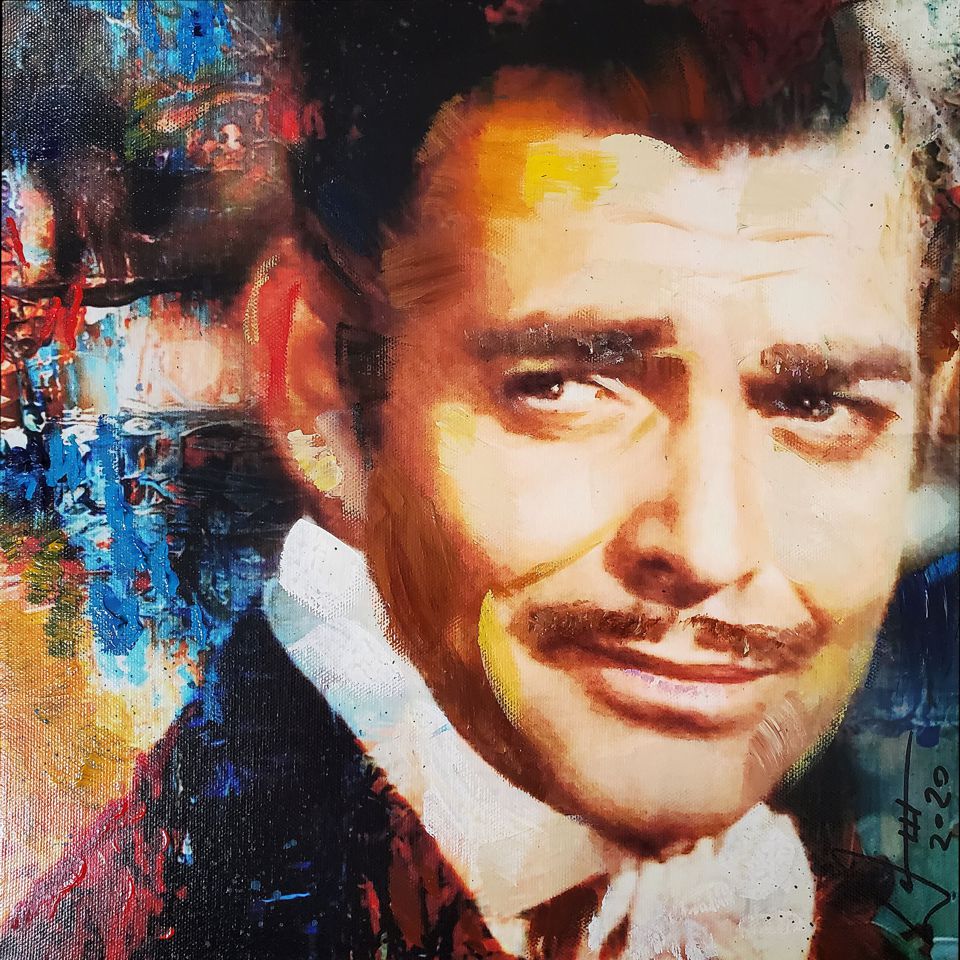 'Clark Gable' painting by artist, William III