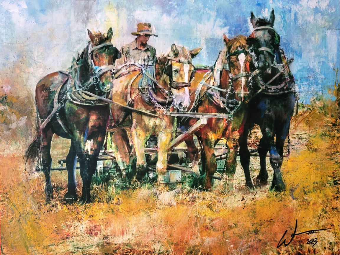"Four Horses" painting by artist, William III