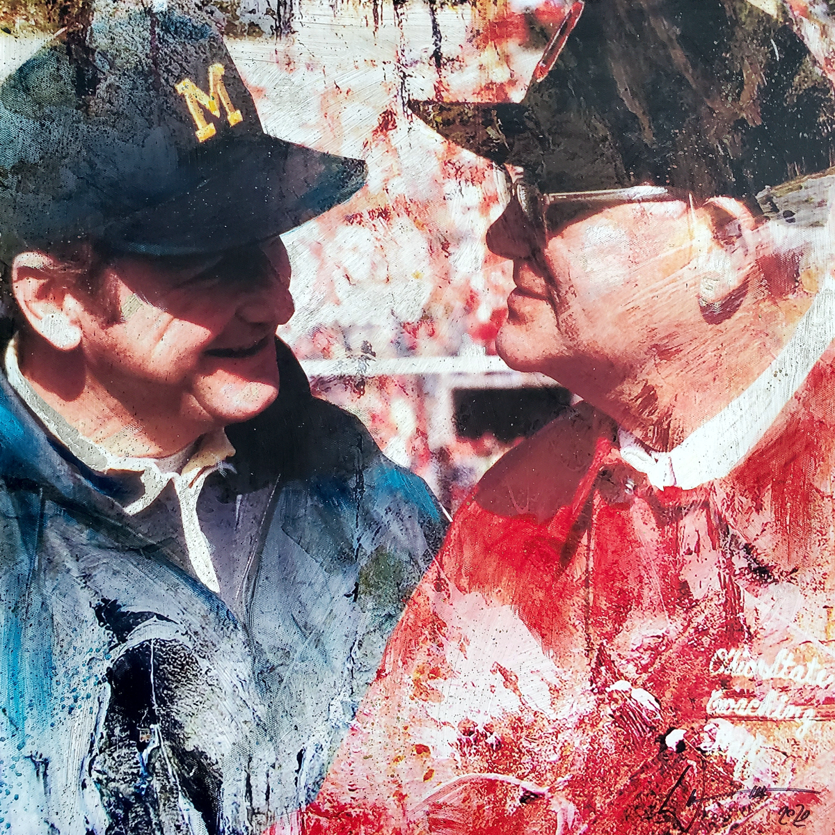 Friendly Rivals, Bo Schembechler and Woody Hayes painting by artist William III