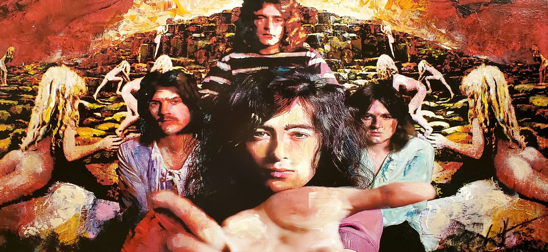 'Houses of the Holy' Led Zeppelin painting by artist, William III