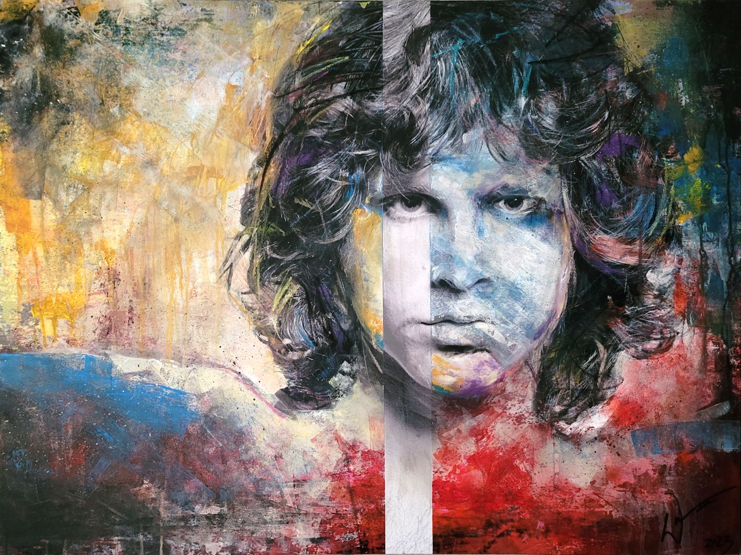 'Morrison" (Jim Morrison) painting by artist, William III
