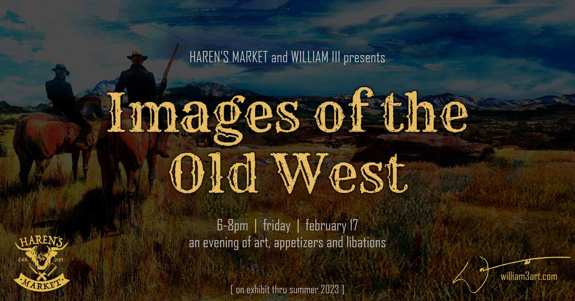 Images of the Old West exhibit by artist, William III