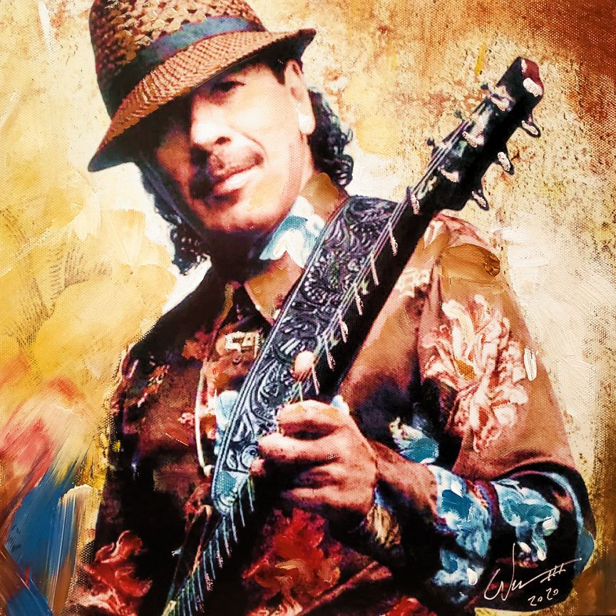 "Oye Como Va" Santana painting by artist, William III