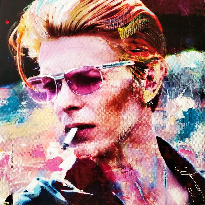 "Rebel Rebel" David Bowie painting by artist, William III