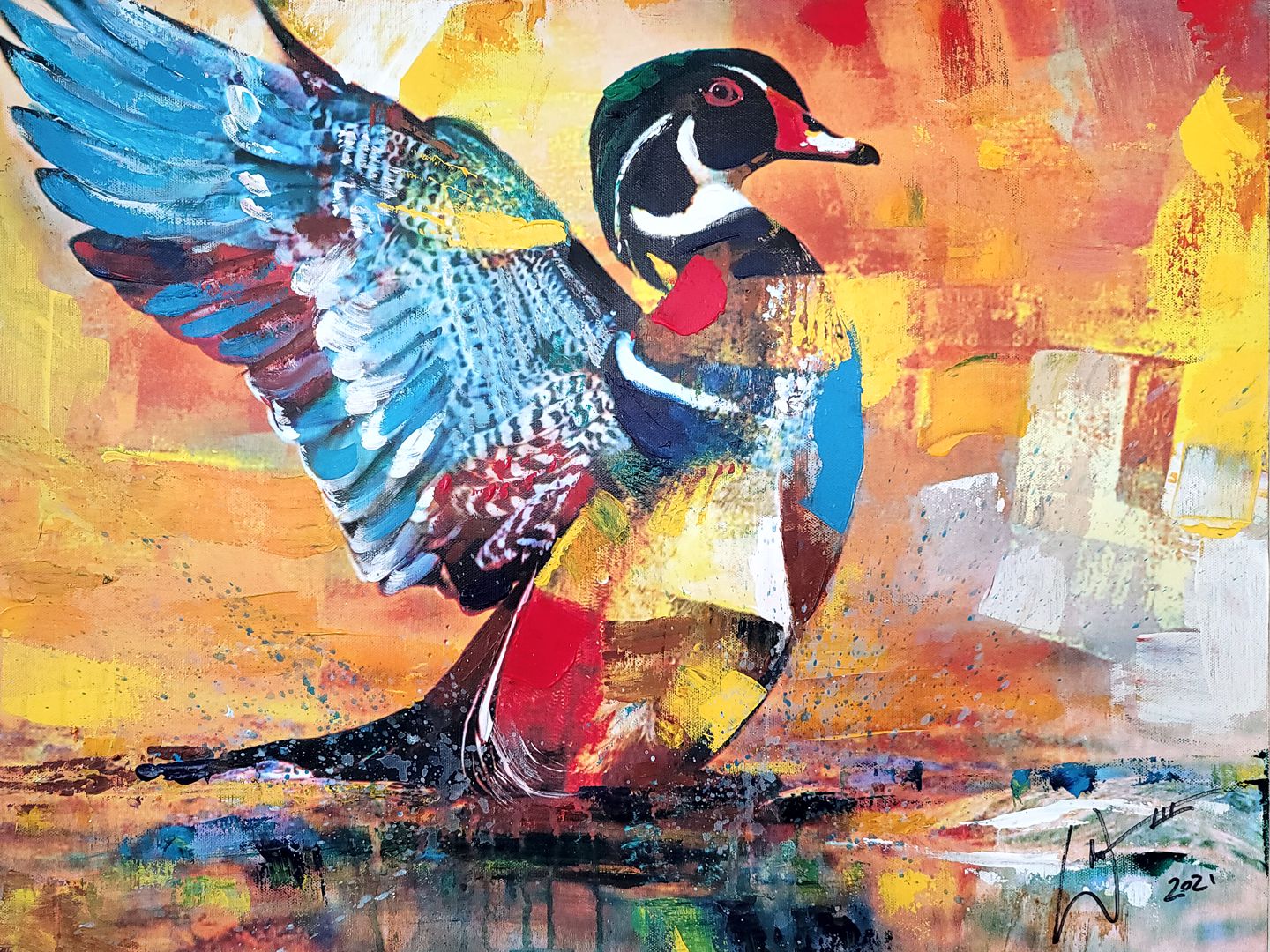 Wood Duck painting by artist, William III